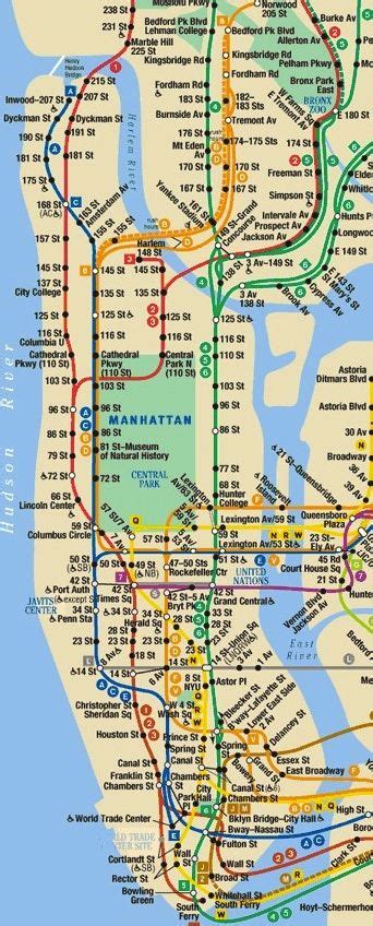 Manhattan subway map | New york city reise, Karte von new york, Reisen