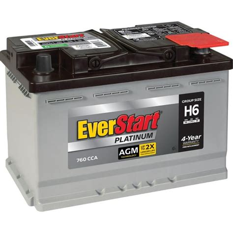 EverStart Platinum BOXED AGM Battery, Group Size H6 12V, 760CCA - Walmart.com