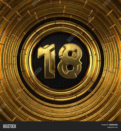 Gold Number 18 (number Image & Photo (Free Trial) | Bigstock