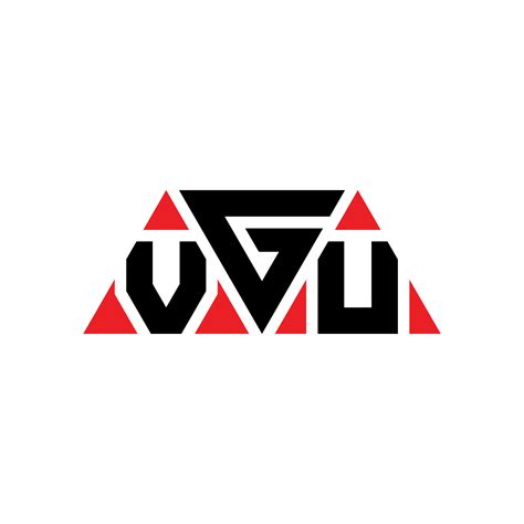 VGU triangle letter logo design with triangle shape. VGU triangle logo design monogram. VGU ...