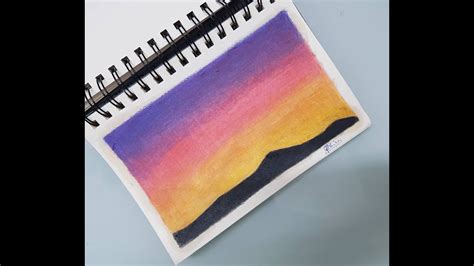 Colorful Sunset Drawing