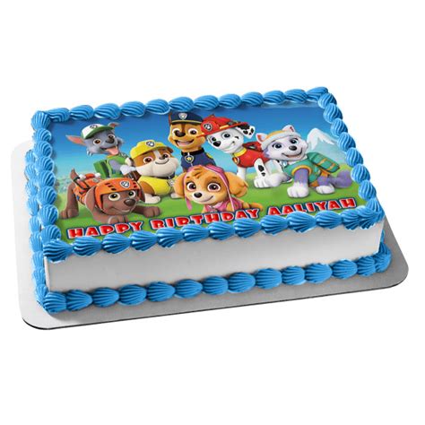 Paw Patrol Cast Of Characters Edible Cake Topper Image ABPID00048 ...