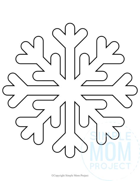 Outline Snowflake Template