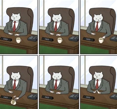 If your boss was a cat pt. 3 | Business cat, Cat comics, Funny comics