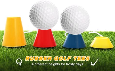 Rubber Winter Golf Tees Indoor Golf Tees with Different Heights for Frosty Days 4pcs, Tees ...