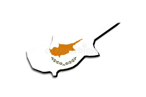 Outline Map of Cyprus with the National Flag Stock Illustration - Illustration of patriotic ...