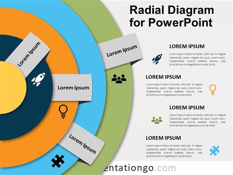 Radial Diagram for PowerPoint - PresentationGO | Powerpoint, Diagram ...