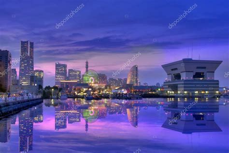 Night view of Yokohama, Japan Stock Photo by ©nongxf 37343687