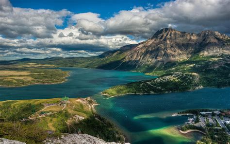 Waterton Lakes And Prince Of Wales Hotel Located In Alberta Canada Landscape National Park Photo ...