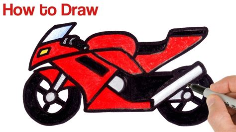 How To Draw A Motorcycle For Kids