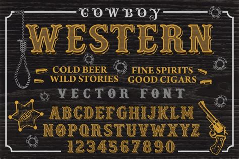 Cowboy Western - handcrafted font By Vintage Font Lab | TheHungryJPEG