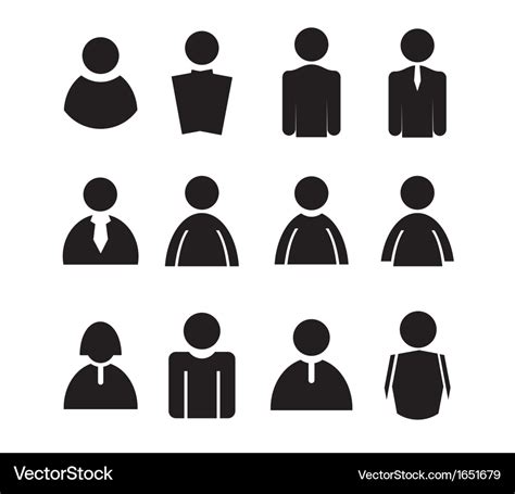 Human icons Royalty Free Vector Image - VectorStock