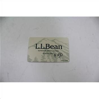 L.L. Bean Outdoor Specialties Gift Card Total $50 Value | Property Room