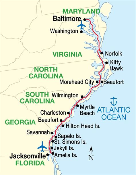 East Coast Inland Passage cruise | Two week cruise from Baltimore, MD to Jacksonville, FL ...