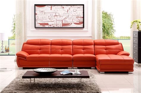 orange leather sofas Orange Leather Sofas, Sectional Couch, Corner, Lounge, Modern, Furniture ...