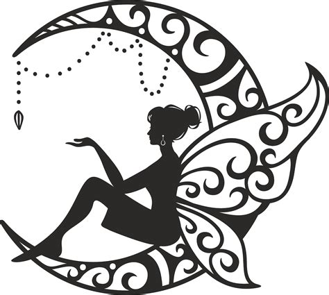 Moon Fairy SVG Moon Fairy PNG Fairy SVG Moon Svg Fairy and | Etsy