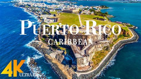 FLYING OVER PUERTO RICO (4K UHD) - Relaxing Music Along With Beautiful ...