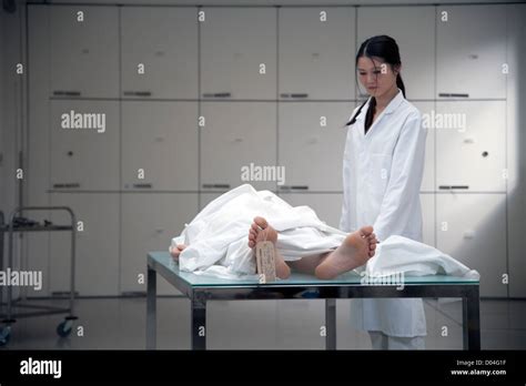 Women On Autopsy Table Morgue