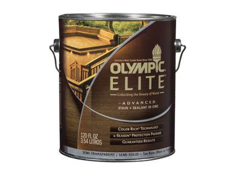 Olympic Elite Advanced Stain + Sealant in One Semi-Transparent ...