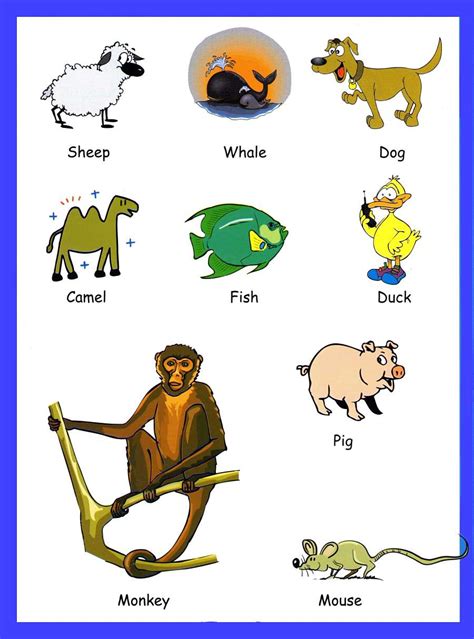 Animals Vocabulary For Kids