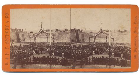 STEREO VIEW OF FLAG RAISING AT FORT SUMTER — Horse Soldier