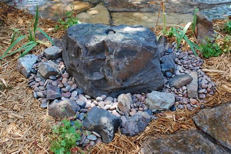 Bubbling rock fountain | Field Outdoor Spaces | Flickr