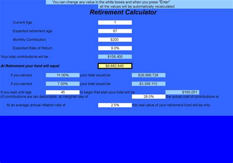 Free Retirement Savings Calculator - xls | 42KB | 16 Page(s)