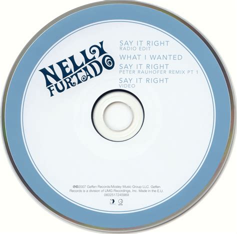 Say It Right (Single) - Nelly Furtado | BookletLandia.it