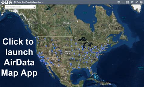 Interactive Map of Air Quality Monitors | Air Data: Air Quality Data ...