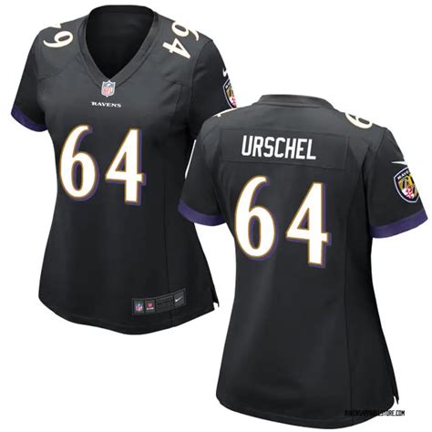 Nike John Urschel Baltimore Ravens Game Black Jersey - Women's