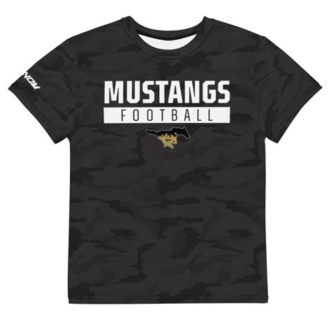 Andrews Mustangs Youth Performance Tee - Black Camo — Phenom Fans