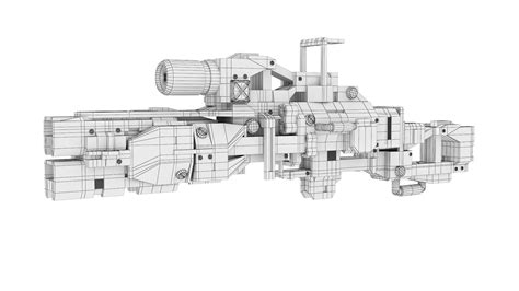 Sci-Fi Rifle 3D Model by Pictorer