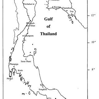 Map showing the Gulf of Thailand. | Download Scientific Diagram