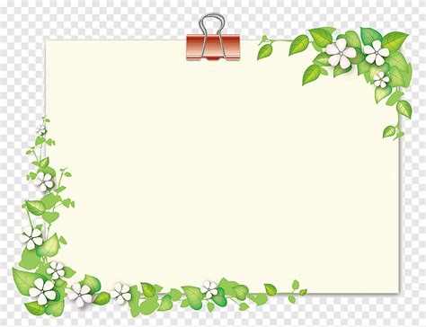 Free download | Bulletin board Cartoon, Literary notes, border, leaf ...