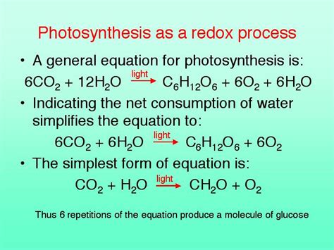 Photosynthesis as a redox process