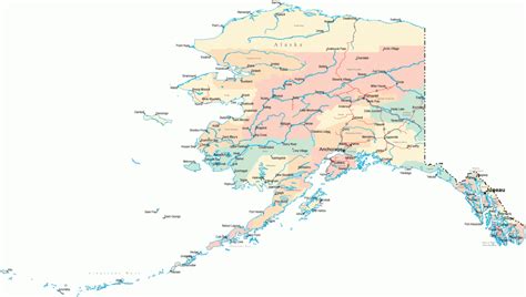 Map Of Alaska | Alaska Political Map Map Tools Print Pdf Zoom | Jb's - Printable Map Of Alaska ...