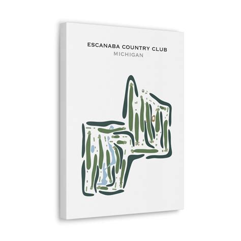 Buy the best printed golf course Escanaba Country Club, Michigan - Golf Course Prints