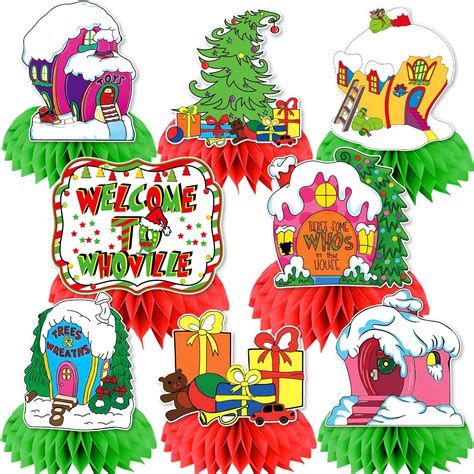 Amazon.com: Whoville Christmas Decorations, 12 Pcs Welcome to Whoville ...