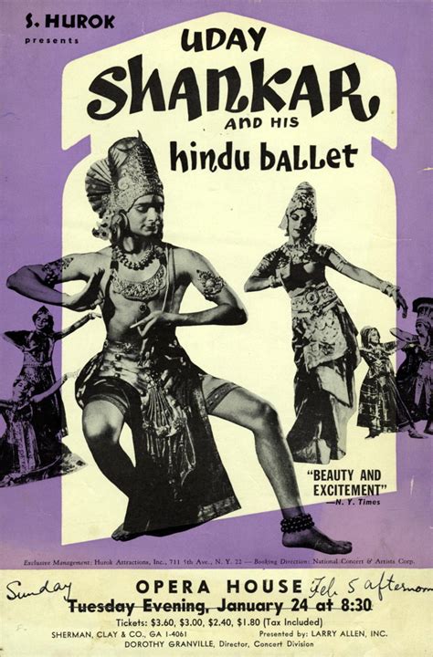 “Uday Shankar and his Hindu Ballet” — poster from 1950 : r/ABCDesis