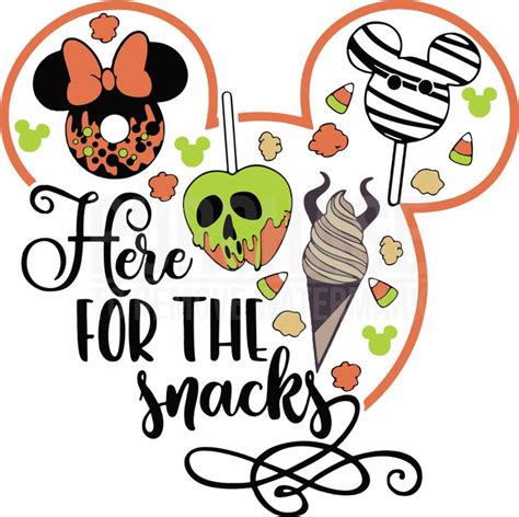 Here For The Snacks SVG, Halloween SVG | Mickey mouse, Disney halloween ...