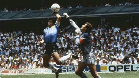 Diego Maradona Hand of God goal: Argentina vs England, 1986 World Cup ...