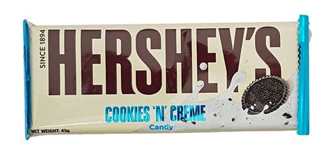 Hersheys Cookies & Cream Confectionary Bar, Konfekt mit Keksstücke, 43g ...