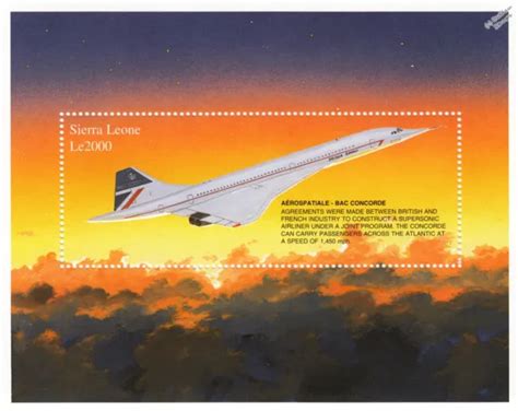 BRITISH AIRWAYS (BA) CONCORDE Airliner Aircraft Stamp Sheet (1997 Sierra Leone) $3.73 - PicClick