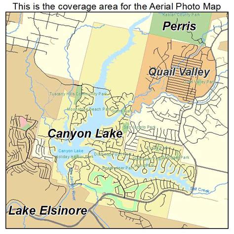 Aerial Photography Map of Canyon Lake, CA California