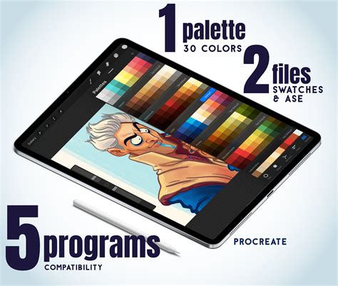 Clio Color Palette for Procreate, Adobe Photoshop, Adobe Illustrator ...