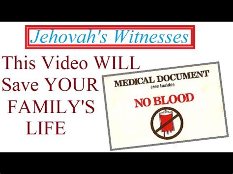 Jehovah's Witnesses and Blood Transfusions, DEBUNKED by the Bible - YouTube