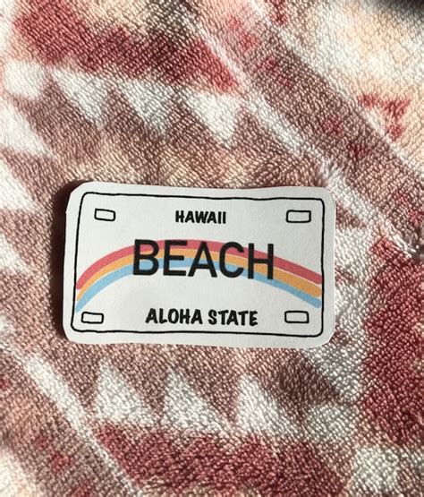 Hawaii License Plate Sticker Non waterproof | Etsy