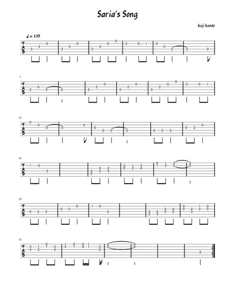 Saria's Song Sheet music for Guitar (Solo) | Musescore.com