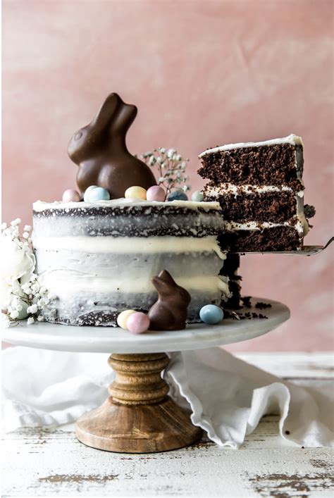 Chocolate Easter Bunny Cake - KJ and Company