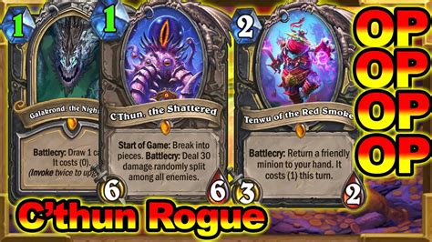 Fastest C'Thun Deck Ever! Control Galakrond Rogues Is Here For You! Darkmoon Faire | Hearthstone ...